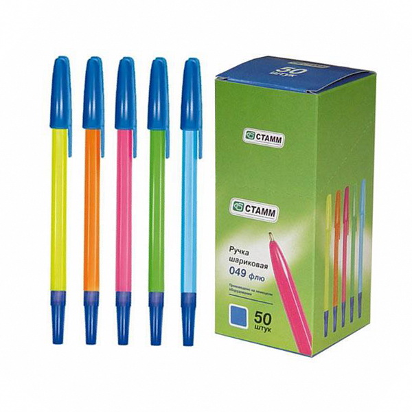 Ручка шариковая 'СТАММ 049 Neon'
