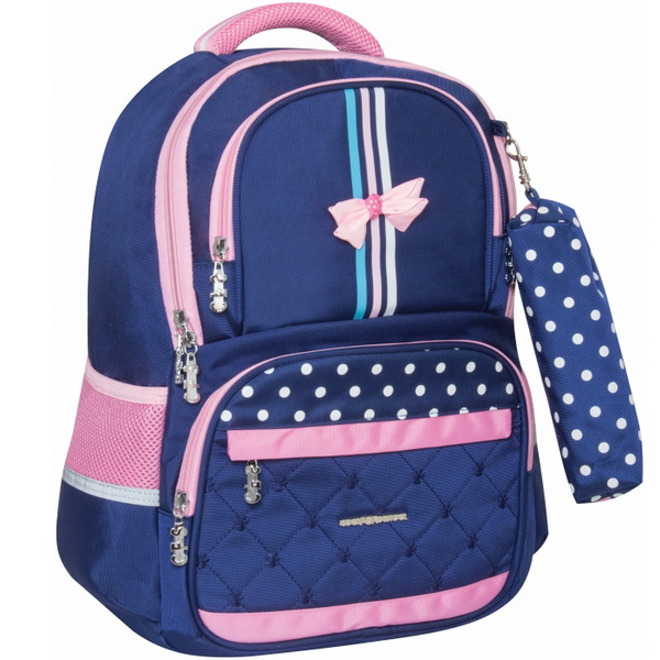 Рюкзак школьный Bow, 38 см, синий