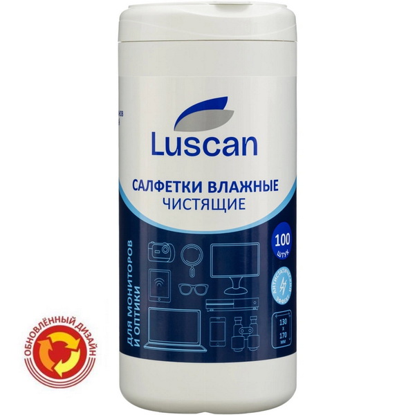 Салфетки Luscan для экранов, туба 100шт