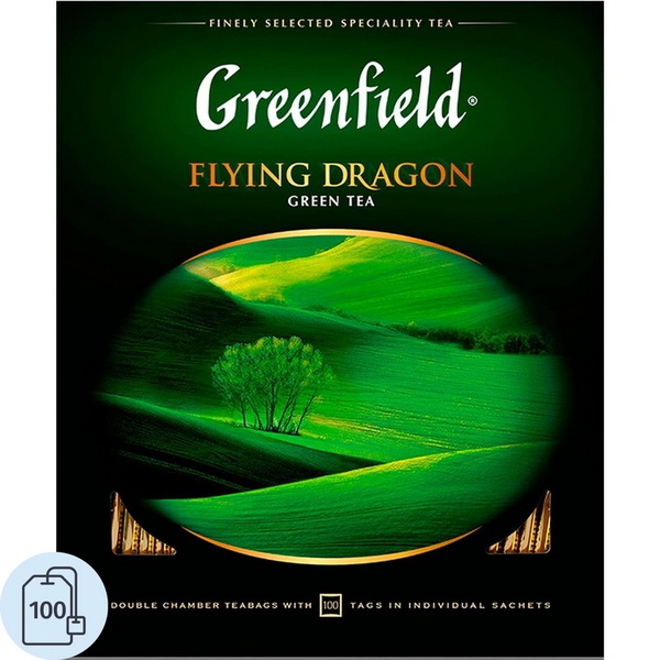 Greenfield Flying Dragon, зеленый, 100 пак