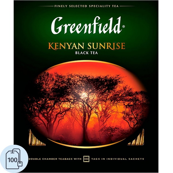 Greenfield Kenyan Sunrise, черный, 100 пак